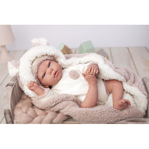 Reborn kūdikėlis su šiltu pleduku, 40 cm