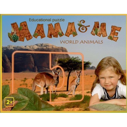 Lavinamoji dėlionė "Mama & me, World animals", 2+